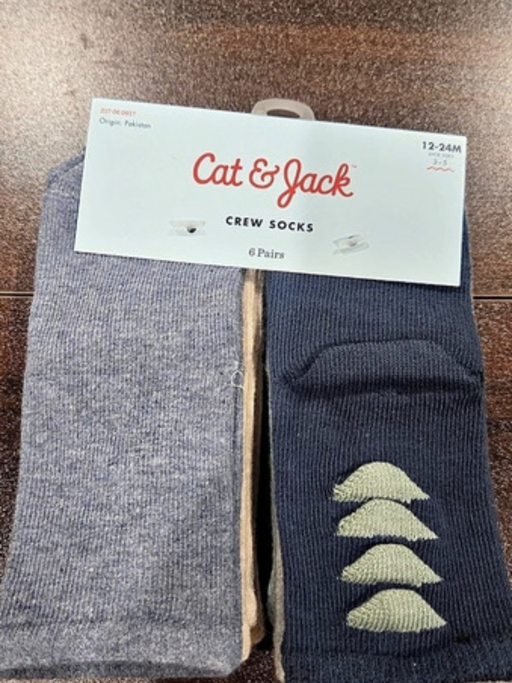 Cat & Jack Baby and Toddler 6-Pack Crew Socks Baby 12-24M